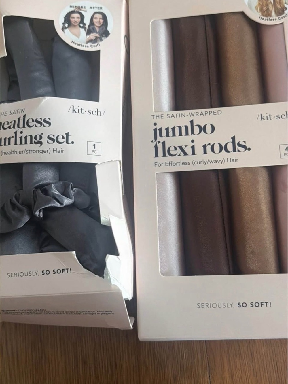 Kitsch satin curling flexi curling rods